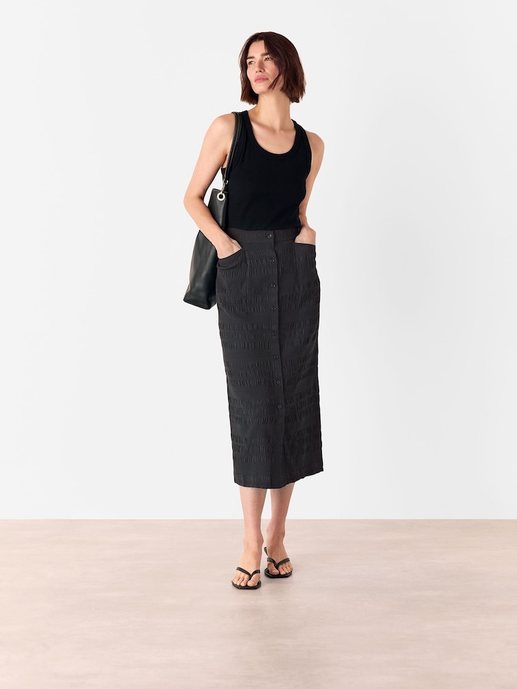 Whistles Sienna Plisse Midi Skirt - Изображение 2 из 5