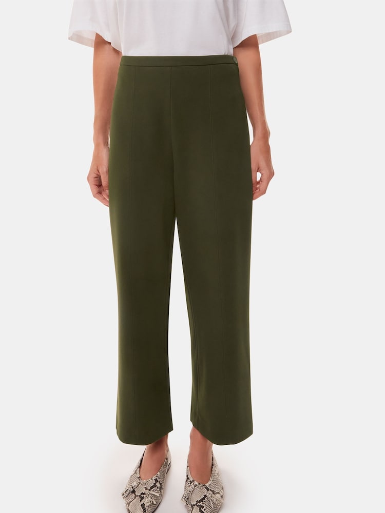 Whistles Green Camilla Wide Leg Trousers - Image 2 of 5