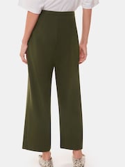Whistles Green Camilla Wide Leg Trousers - Image 3 of 5