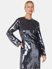 Whistles Metallic Metallic Sequin Mini Dress - Image 1 of 6