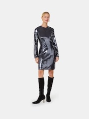 Whistles Metallic Metallic Sequin Mini Dress - Image 3 of 6