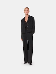 Whistles Quinn Sequin Stripe Black Trousers - Image 3 of 5