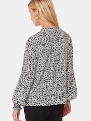 Whistles Black Scribble Print Blouse - Image 2 of 5