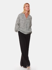Whistles Black Scribble Print Blouse - Image 3 of 5