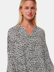 Whistles Black Scribble Print Blouse - Image 4 of 5