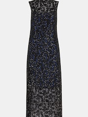 Whistles Lyra schwarzes Kleid mit Floralmuster und Pailletten - Bild 5 von 5