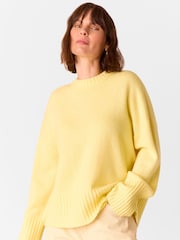 Whistles Yellow Wool Ribbed Cuff Knit Jumper - Image 1 of 6