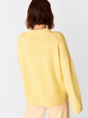 Whistles Yellow Wool Ribbed Cuff Knit Jumper - Image 2 of 6