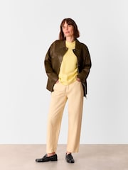 Whistles Yellow Wool Ribbed Cuff Knit Jumper - Image 3 of 6