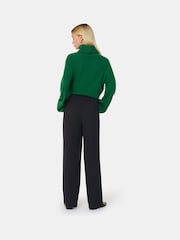 Whistles Maria Fluid Crepe Black Trousers - Image 2 of 5