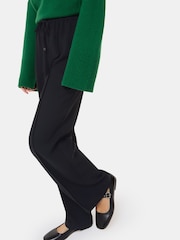 Whistles Maria Fluid Crepe Black Trousers - Image 3 of 5