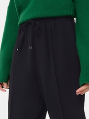 Whistles Maria Fluid Crepe Black Trousers - Image 4 of 5