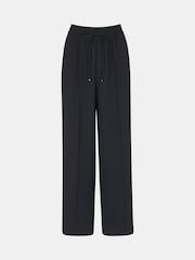 Whistles Maria Fluid Crepe Black Trousers - Image 5 of 5