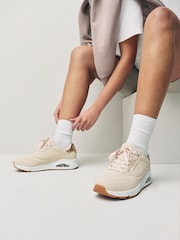 Skechers Natural Womens Standard Fit Uno Trainers - Image 2 of 7