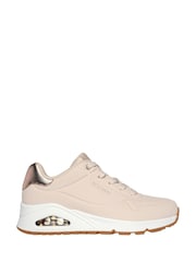 Skechers Natural Womens Standard Fit Uno Trainers - Image 3 of 7