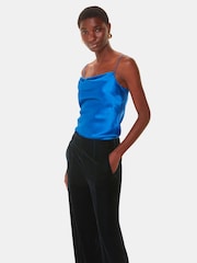 Whistles Black Velvet Full Length Trousers - Image 3 of 5