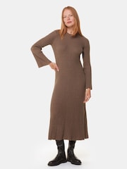 Whistles Nude Willow Ribbed Knit Dress - Image 1 of 5