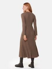 Whistles Nude Willow Ribbed Knit Dress - Image 2 of 5
