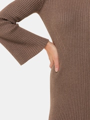 Whistles Nude Willow Ribbed Knit Dress - Image 4 of 5