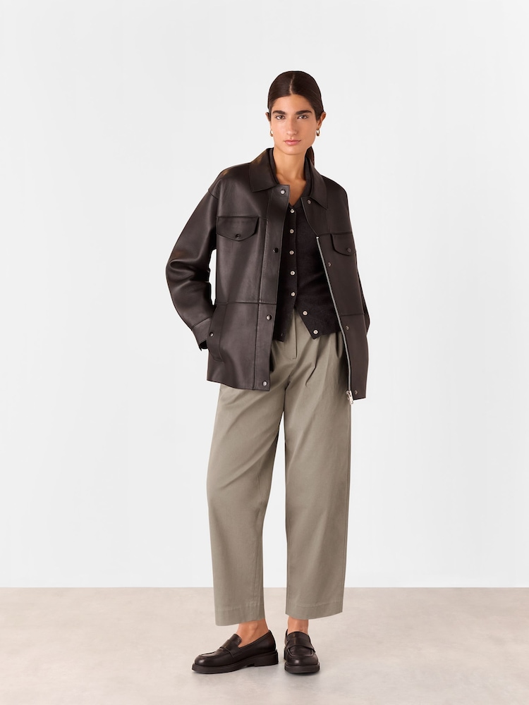 Whistles Nude Bethany Barrel Leg Trousers - Image 1 of 5