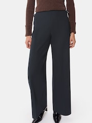 Whistles Black Louisa Tab Detail Trousers - Image 4 of 5