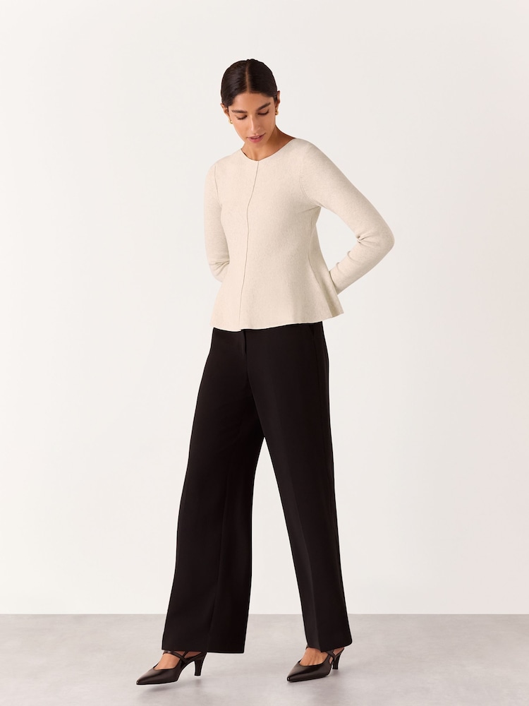 Sweter dzianinowy Whistles z baskinką - Image 1 of 5