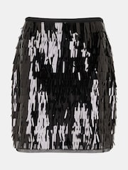 Whistles Black Sword Sequin Mini Skirt - Image 4 of 6