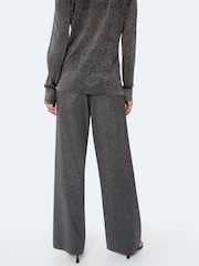 Whistles Black Sparkle Knitted Trousers - Image 2 of 5