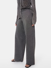 Whistles Black Sparkle Knitted Trousers - Image 4 of 5
