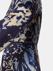Whistles Blue Dazzled Floral Satin Dress - Image 4 of 6