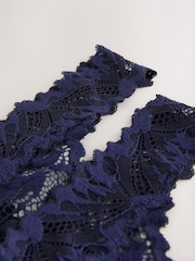 Navy Thong Ultimate Comfort Lace Knickers 2 Pack - Image 8 of 8