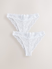 Blanc - Lot de culottes en dentelle Ultimate Comfort 2 - Image 5 de 9
