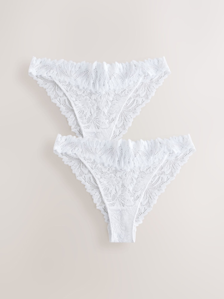 Wit - Ultimate Comfort kanten slip verpakking van 2 - Image 5 of 9
