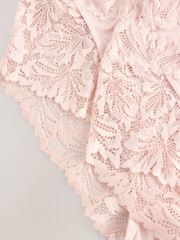 Light Pink High Rise High Leg Ultimate Comfort Lace Knickers 2 Pack - Image 9 of 9