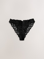 Black Tanga Ultimate Comfort Lace Knickers 2 Pack - Image 7 of 9