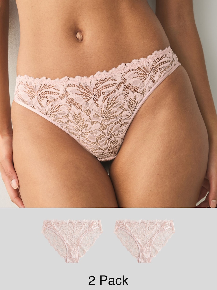 Rose clair - Lot de culottes en dentelle Ultimate Comfort 2 - Image 1 of 8
