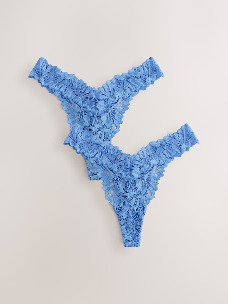 Bleu - Lot de culottes en dentelle Ultimate Comfort 2 - Image 4 of 8
