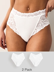 Blanc - Lot de culottes en dentelle Ultimate Comfort 2 - Image 1 of 9
