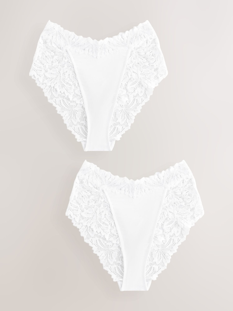 Blanc - Lot de culottes en dentelle Ultimate Comfort 2 - Image 6 of 9