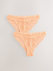 Orange Tanga Ultimate Comfort Lace Knickers 2 Pack - Image 7 of 11