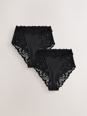 Zwart - Ultimate Comfort kanten slip verpakking van 2 - Image 7 of 10