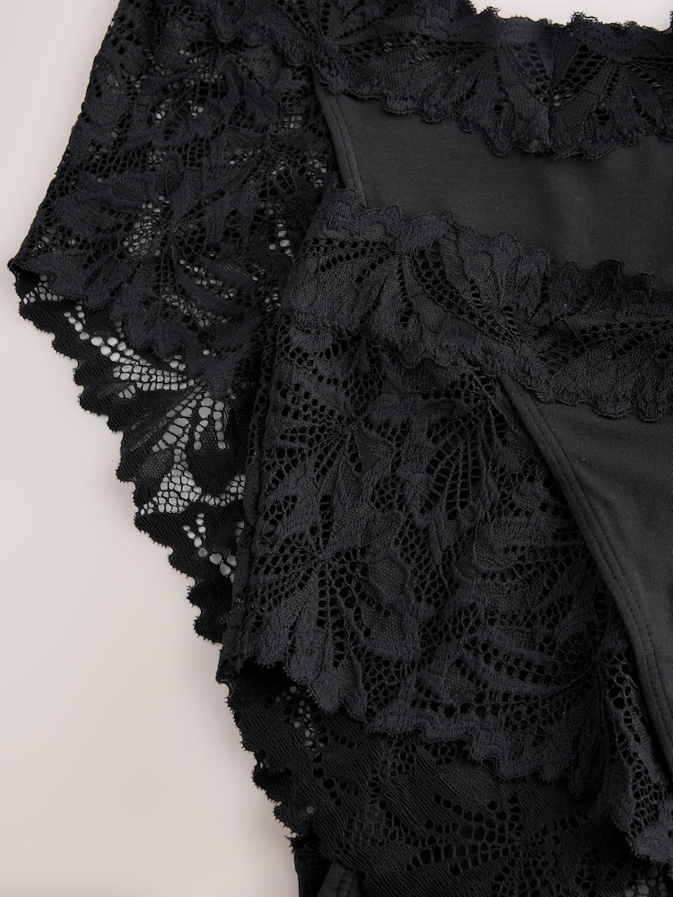 Zwart - Ultimate Comfort kanten slip verpakking van 2 - Image 9 of 10
