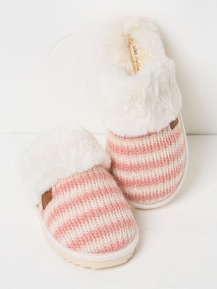 FatFace Pink Kaia Knit Mules - Image 4 of 4