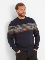 Tog 24 Blue Mens Reece Knitted Jumper - Image 2 of 5
