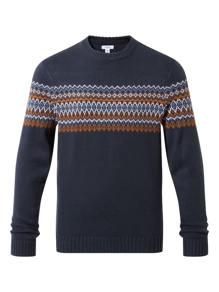 Tog 24 Blue Mens Reece Knitted Jumper - Image 5 of 5