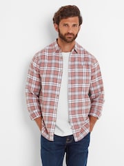 Tog 24 Red Mens Zale Port Check 100% Cotton Shirt - Image 3 of 6