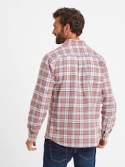 Tog 24 Red Mens Zale Port Check 100% Cotton Shirt - Image 4 of 6
