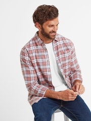 Tog 24 Red Mens Zale Port Check 100% Cotton Shirt - Image 5 of 6