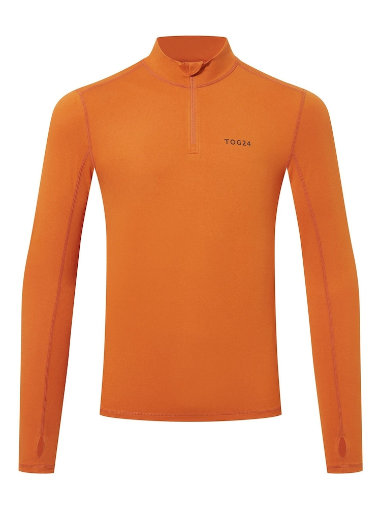 Tog 24 Orange Snowdon Thermal Quarter Zip Saga T-Shirt - Image 5 of 5