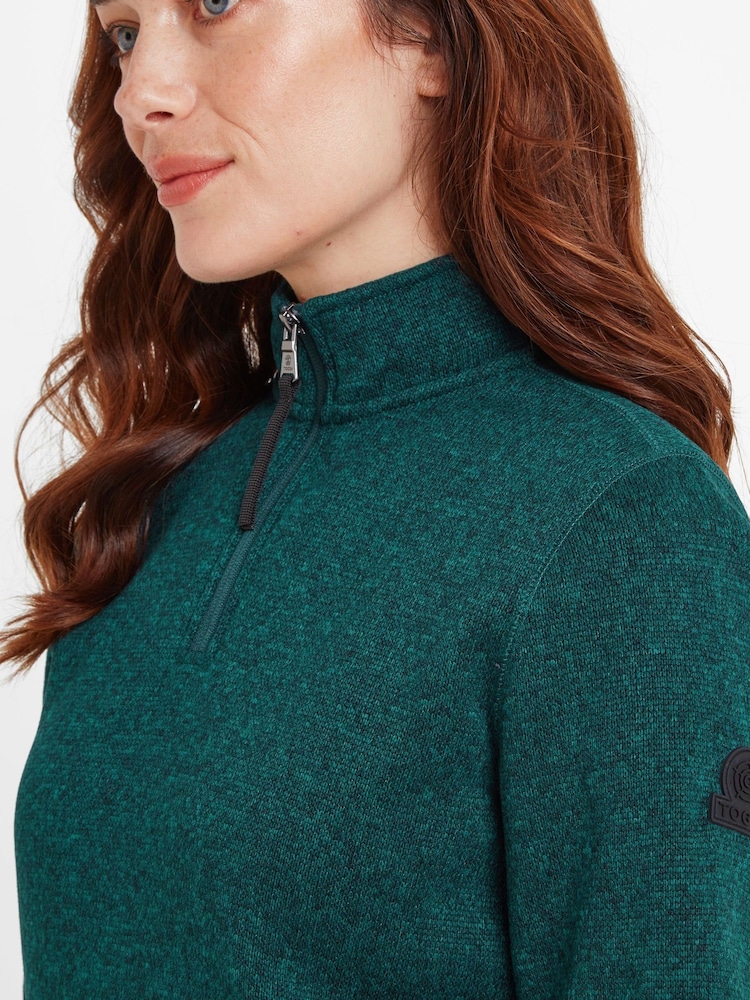 Tog 24 Blue Womens Pearson Knitlook Zipneck Deep Fleece - Image 5 of 6